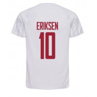 Dres Danska Christian Eriksen #10 Gostujuci SP 2022 Kratak Rukav